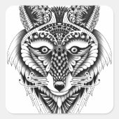 Foxy Wolf Vierkante Sticker (Voorkant)