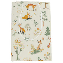 "Foxy Woodland Gift Bag" Medium Cadeauzakje