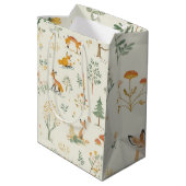 "Foxy Woodland Gift Bag" Medium Cadeauzakje (Achterkant Gekanteld)