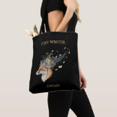Foxy Writer Celestial Dream | Whimsical Fox & Quil Tote Bag (Dichtbij)