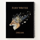 Foxy Writer Celestial Dream | Whimsical Vos & Quil Notitieboek (Achterkant)
