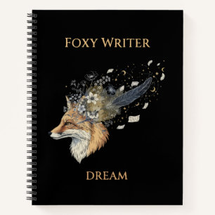 Foxy Writer Celestial Dream   Whimsical Vos & Quil Notitieboek