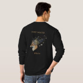 Foxy Writer Celestial Dream | Whimsical Vos & Quil T-shirt (Achterkant volledig)