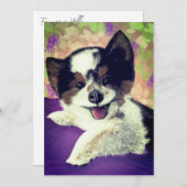 Foxy's blije hondengezicht feestdagenkaart (Voorkant / Achterkant)