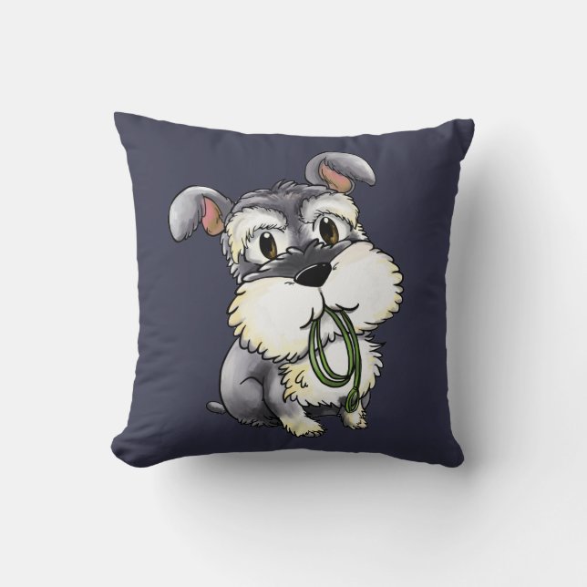 Fozi Schnauzer - Custom Decorative Pillow Kussen (Voorkant)