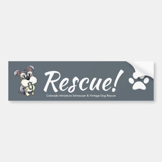 Fozi - Schnauzer Rescue Bumpersticker (Voorkant)