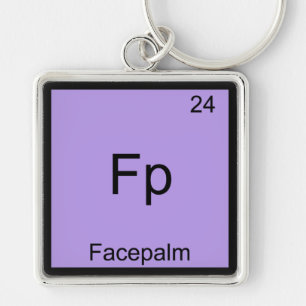 Fp - Facepalm Grappig Element Meme Chemie T-shirt Sleutelhanger