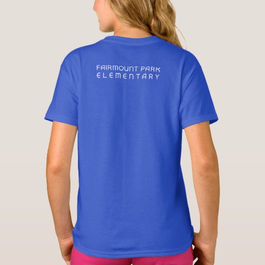 FPE Falcon Blue Meisjes T-shirt (Achterkant)