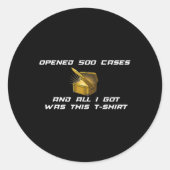 Fps Gamer Funny Cs First Person Competitive Gaming Ronde Sticker (Voorkant)