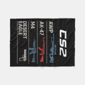 Fps Gamer Grappige Cs Eerste Persoon Competitieve Fleece Deken (Voorkant (Horizontaal))