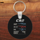 Fps Gamer Grappige Cs Eerste Persoon Competitieve Sleutelhanger (Voorkant)