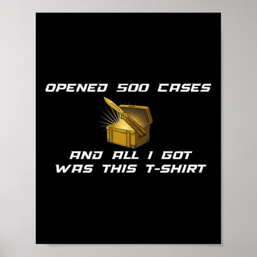 Fps-gamer grappige Cs first person competitieve ga Poster (Voorkant)