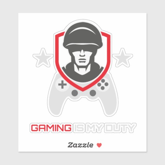 FPS-gamer op duty Sticker (Vel)
