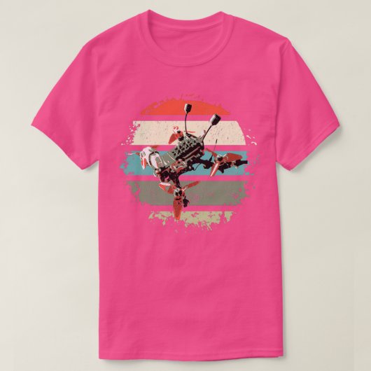 FPV drone quadrocopter retro vinto T-shirt (Design voorkant)