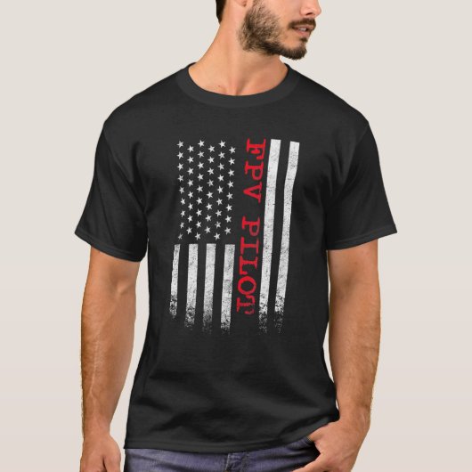 Fpv Freestyle Racecopter Piloot Drone Drone T-shirt (Voorkant)