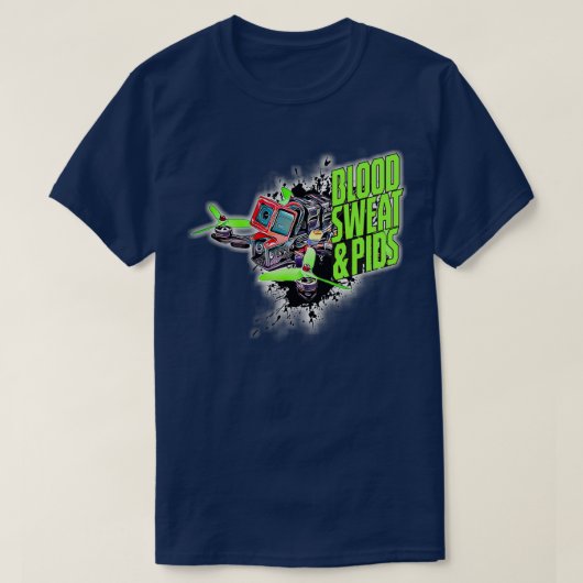 FPV-rennen met aanloopdrones of racedro T-shirt (Design voorkant)