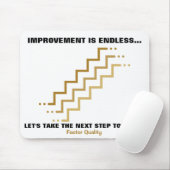 FQ Verbetering Stappen zijn eindeloos - Mousepad Muismat (Met muis)