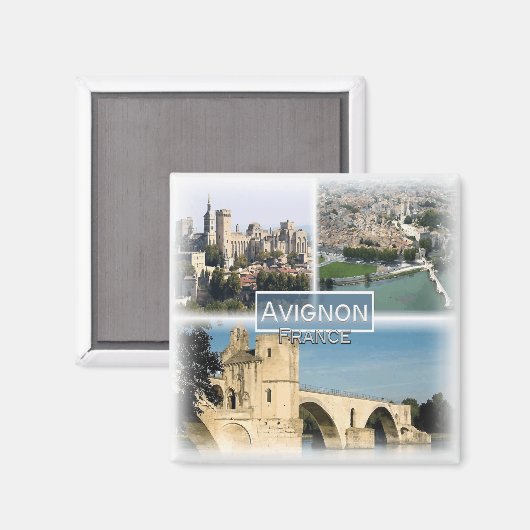 FR0117 Europa, Frankrijk, Avignon, Koelkast Magneet (Voorkant / Achterkant)