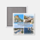 FR0119 Europa, Frankrijk, Corsica, Bonifacio, Koel Magneet (Voorkant / Achterkant)
