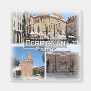 FR0124 Europa, Frankrijk, Perpignan, Koelkast Magneet