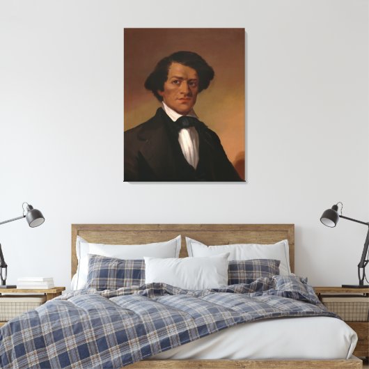 Fr3d3rick Bailey Douglass: legende over burgerrech Canvas Afdruk (Insitu (Slaapkamer))