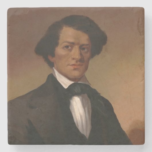 Fr3d3rick Bailey Douglass: legende over burgerrech Stenen Onderzetter (Voorkant)