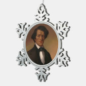 Fr3d3rick Bailey Douglass: legende over burgerrech Tin Sneeuwvlok Ornament (Rechts)