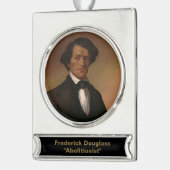 Fr3d3rick Bailey Douglass: legende over burgerrech Verzilverd Banner Ornament (Links)