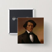 Fr3d3rick Bailey Douglass: legende over burgerrech Vierkante Button 5,1 Cm (Voorkant /achterkant)