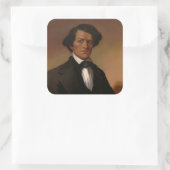 Fr3d3rick Bailey Douglass: legende over burgerrech Vierkante Sticker (Tas)