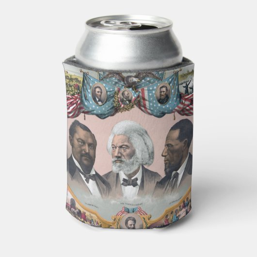 Fr3d3rick Bailey Douglass met zwarte abolitionist Blikjeskoeler (Blikje Achterkant)