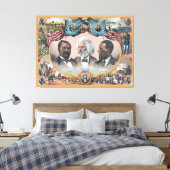Fr3d3rick Bailey Douglass met zwarte abolitionist Canvas Afdruk (Insitu (Slaapkamer))