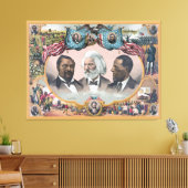 Fr3d3rick Bailey Douglass met zwarte abolitionist Canvas Afdruk (Insitu (Woonkamer))