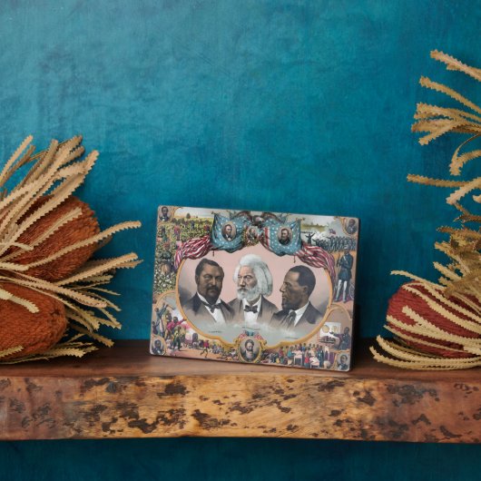 Fr3d3rick Bailey Douglass met zwarte abolitionist Fotoplaat (Zijkant)