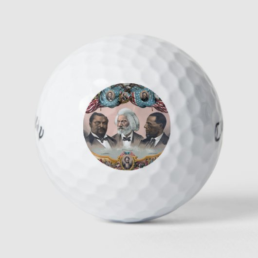 Fr3d3rick Bailey Douglass met zwarte abolitionist Golfballen (Voorkant)