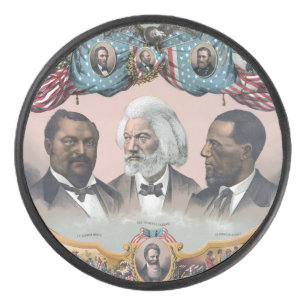 Fr3d3rick Bailey Douglass met zwarte abolitionist Hockey Puck