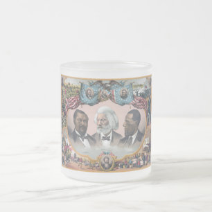 Fr3d3rick Bailey Douglass met zwarte abolitionist Matglas Koffiemok