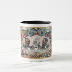 Fr3d3rick Bailey Douglass met zwarte abolitionist Mok