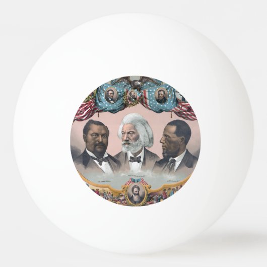 Fr3d3rick Bailey Douglass met zwarte abolitionist Pingpongbal (Voorkant)