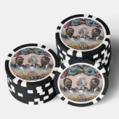 Fr3d3rick Bailey Douglass met zwarte abolitionist Poker Chips (Opstapeling)