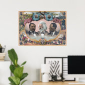 Fr3d3rick Bailey Douglass met zwarte abolitionist Poster (Thuiskantoor)