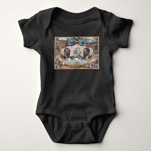 Fr3d3rick Bailey Douglass met zwarte abolitionist Romper (Voorkant)