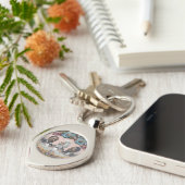 Fr3d3rick Bailey Douglass met zwarte abolitionist Sleutelhanger (Zijkant)