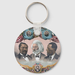 Fr3d3rick Bailey Douglass met zwarte abolitionist Sleutelhanger