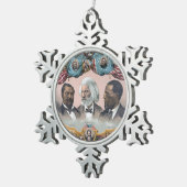 Fr3d3rick Bailey Douglass met zwarte abolitionist Tin Sneeuwvlok Ornament (Rechts)