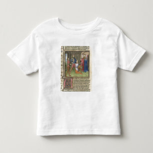 Fr.120 f.522v The Knighting of Lancelot from 'The Kinder Shirts