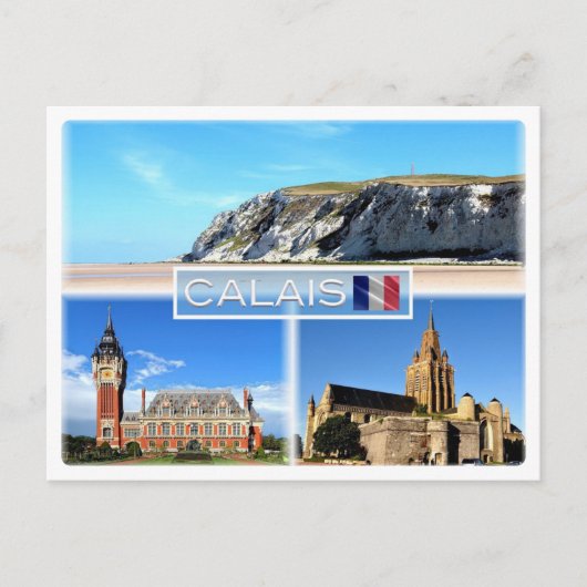 FR Calais - Pet Blanc Nez - Hotel de Ville - Briefkaart (Voorkant)