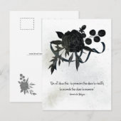 FR | Carte de condoléances – Rose noire Briefkaart (Voorkant / Achterkant)