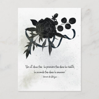 FR | Carte de condoléances – Rose noire Briefkaart