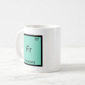 Fr - Fitzgerald Funny Chemistry Element Symbol T-s Koffiemok (Voorkant links)